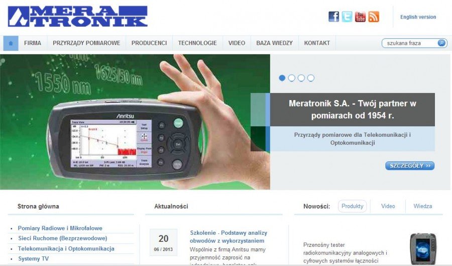 Nowa wersja serwisu www.meratronik.pl.